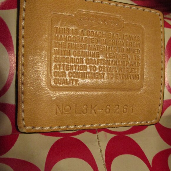 Coach Woman Large Pink Black Yellow Top Zip Pockets Shoulder Purse Bag - Picture 7 of 11